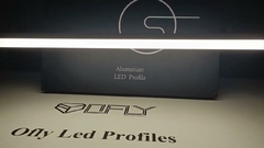 Perfil de alumínio LED suspenso montado com faixa LED