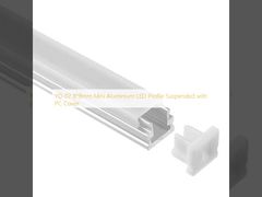 YD-07 8*8mm Mini Aluminium LED Profile Suspended with PC Cover