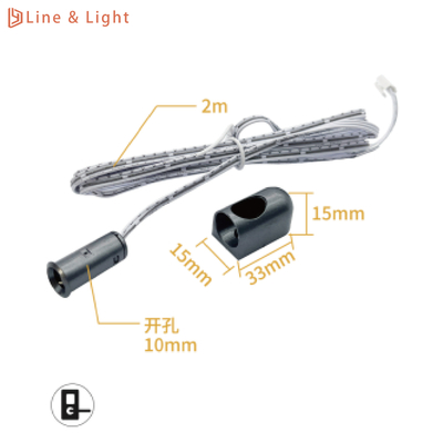 DC 12-24V LED Cabinet Light Door Switch Recessed / Sensor de porta sem fio de superfície
