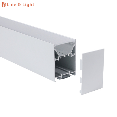 65*90mm Perfil LED suspensa Luzes lineares LED UGR<19 Fornecendo iluminação para cima e para baixo