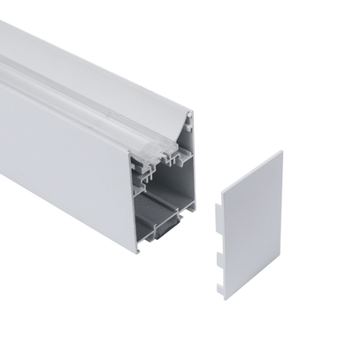 6063 T5 Luzes LED lineares suspensas de perfil LED montadas na superfície com quatro ângulos de feixe